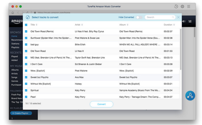 Add Amazon Music to Amazon Music Converter on Mac