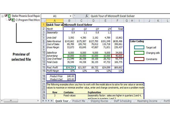 how to orepair .XLS/.XLSX files