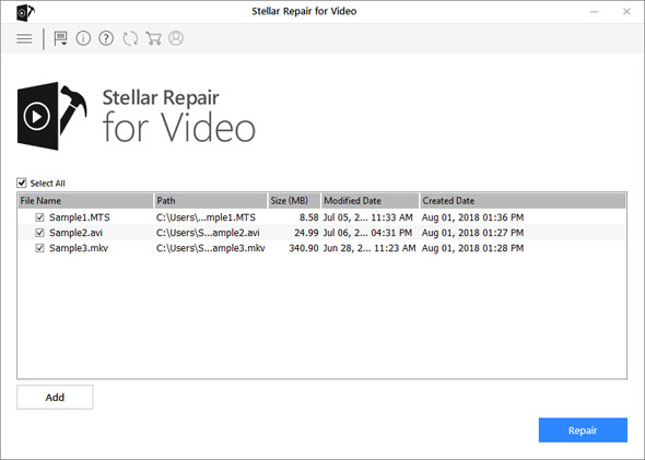 Repair multiple videos